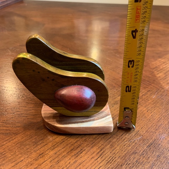 Handmade Wooden Avocados Earthy Small Napkin Holder - Picture 13 of 13